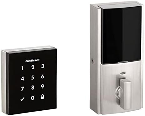 Kwikset 99540-001 Obsidian Keyless Entry Door Lock Z-Wave Plus Electronic Touchscreen Deadbolt, Satin Nickel