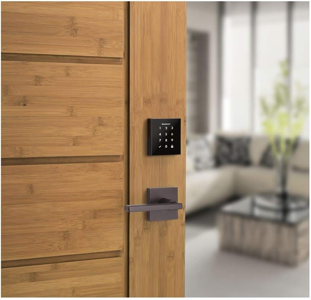 Kwikset 99540-001 Obsidian Keyless Entry Door Lock Z-Wave Plus Electronic Touchscreen Deadbolt, Satin Nickel
