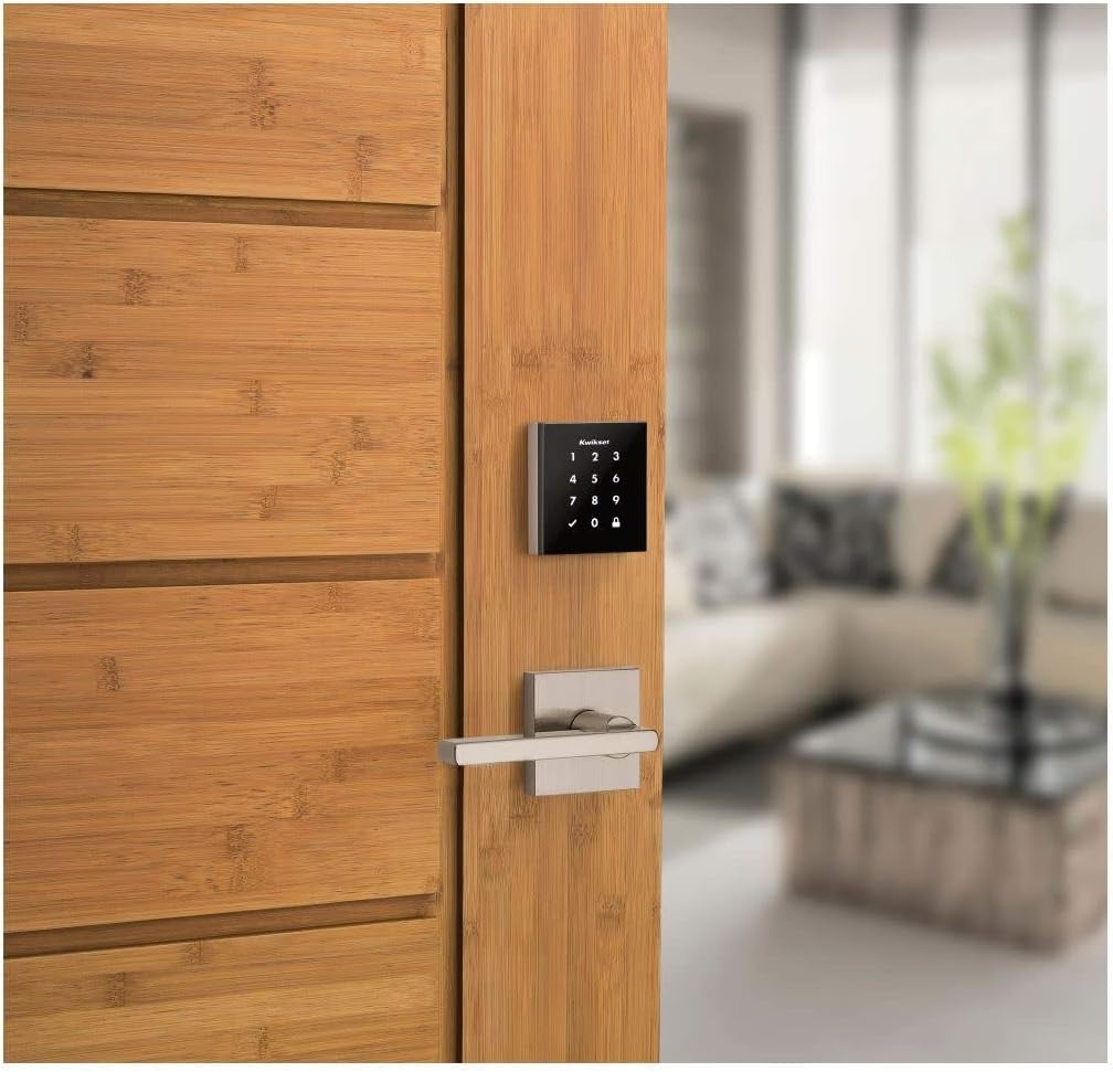 Kwikset 99540-001 Obsidian Keyless Entry Door Lock Z-Wave Plus Electronic Touchscreen Deadbolt, Satin Nickel