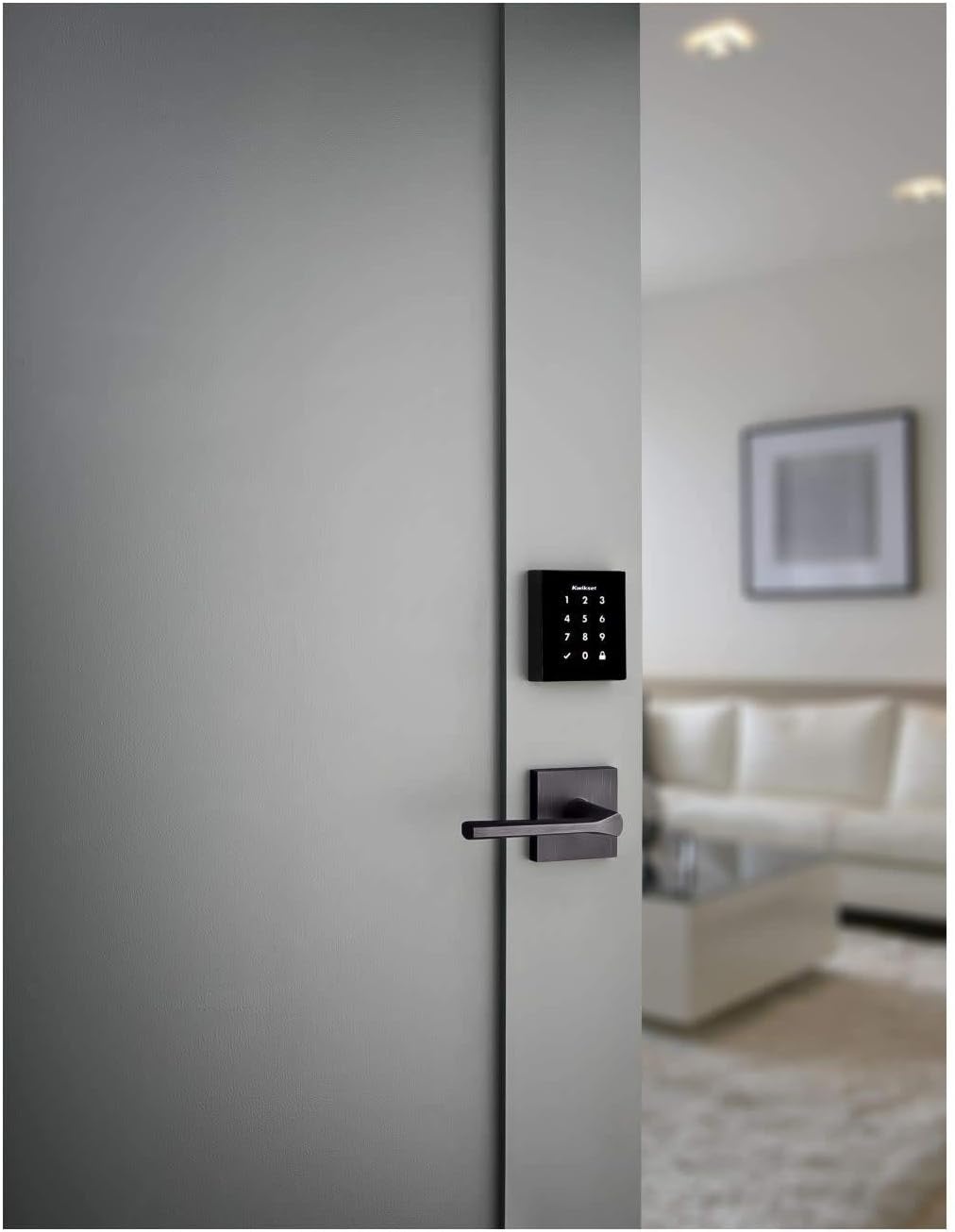Kwikset 99540-001 Obsidian Keyless Entry Door Lock Z-Wave Plus Electronic Touchscreen Deadbolt, Satin Nickel