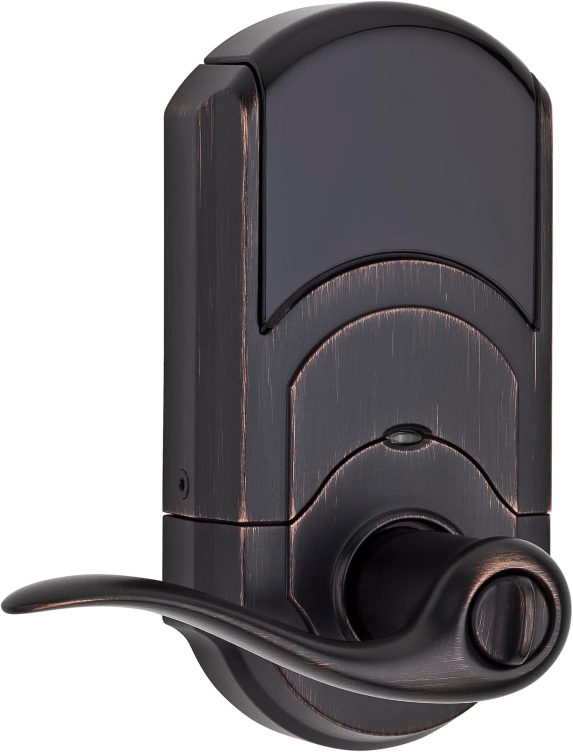 Kwikset Smartcode 912 Z-Wave Plus Keypad Lever Deadbolt Door Lock, One-Touch Locking, and Auto-Lock Enabled with Reversible Tustin Levers and SmartKey Security, Venetian Bronze(Venetian Bronze)