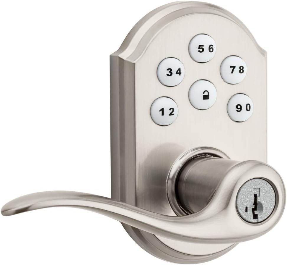 Kwikset Smartcode 912 Z-Wave Plus Keypad Lever Deadbolt Door Lock, One-Touch Locking, and Auto-Lock Enabled with Reversible Tustin Levers and SmartKey Security, Venetian Bronze(Satin Nickel)