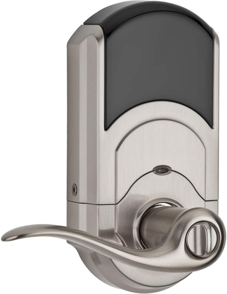 Kwikset Smartcode 912 Z-Wave Plus Keypad Lever Deadbolt Door Lock, One-Touch Locking, and Auto-Lock Enabled with Reversible Tustin Levers and SmartKey Security, Venetian Bronze(Satin Nickel)