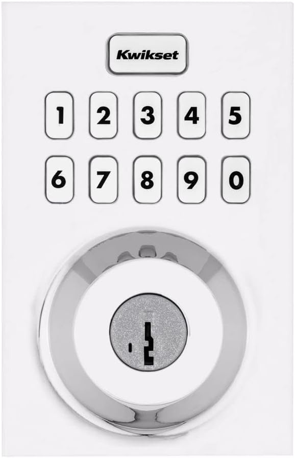 Kwikset Home Connect 620 Smart Lock Deadbolt with Z-Wave Technology, Works with Ring Alarm, Samsung Smartthings and More, Z-Wave Hub Required, Contemporary Design in Satin Nickel(Polished Chrome)