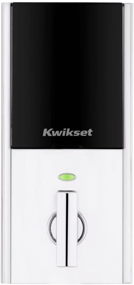 Kwikset Home Connect 620 Smart Lock Deadbolt with Z-Wave Technology, Works with Ring Alarm, Samsung Smartthings and More, Z-Wave Hub Required, Contemporary Design in Satin Nickel(Polished Chrome)