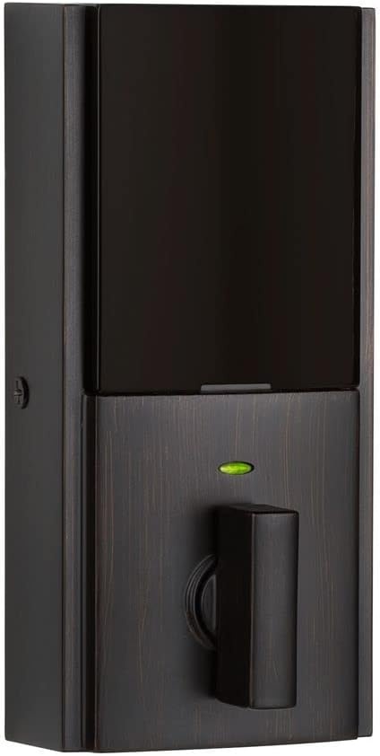 Kwikset 914 Contemporary Keypad SmartCode Electronic Deadbolt Smart Lock featuring SmartKey Security and ZigBee 3.0 Technology in Venetian Bronze(Venetian Bronze)