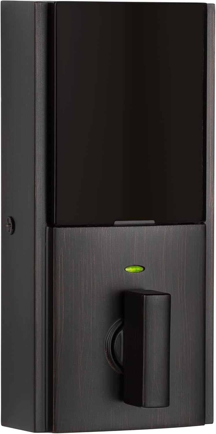 Kwikset 99160-017 SmartCode 916 Contemporary Smart Lock Touchscreen Electronic Deadbolt Front Door Lock with SmartKey Security and Z-Wave Plus in Venetian Bronze
