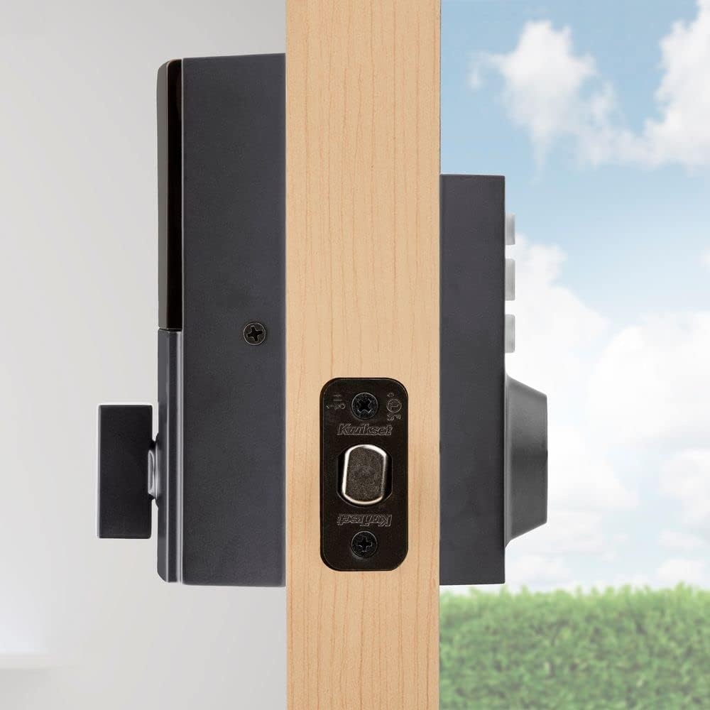 Kwikset 914 Contemporary Keypad SmartCode Electronic Deadbolt Smart Lock featuring SmartKey Security and ZigBee 3.0 Technology in Matte Black(Pack of 2)