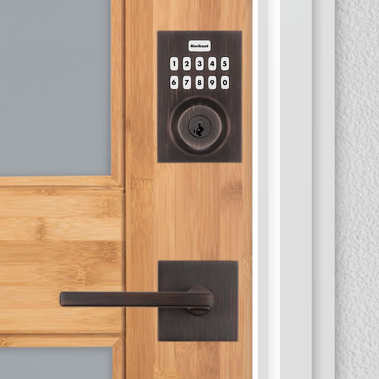 Kwikset Home Connect 620 Smart Lock Deadbolt with Z-Wave Technology, Works with Ring Alarm, Samsung Smartthings and More, Z-Wave Hub Required, Contemporary Design in Satin Nickel(Venetian Bronze)