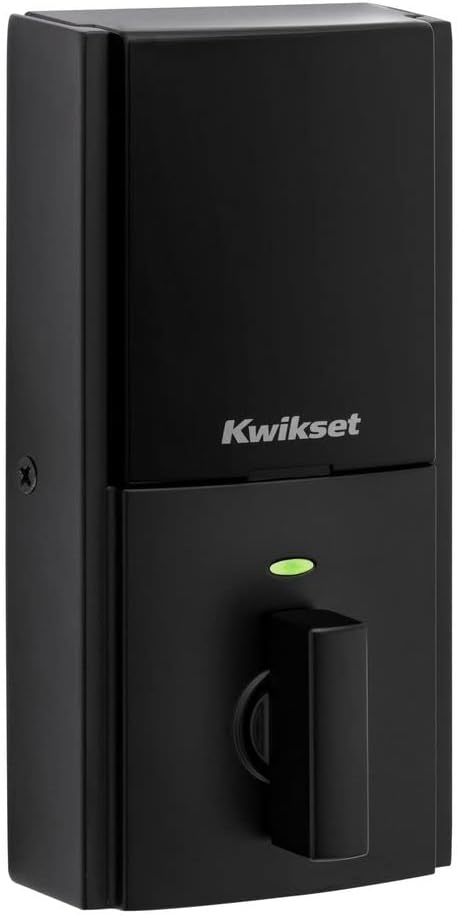 Kwikset Home Connect 620 Smart Lock Deadbolt with Z-Wave Technology, Works with Ring Alarm, Samsung Smartthings and More, Z-Wave Hub Required, Contemporary Design in Satin Nickel(Matte Black)