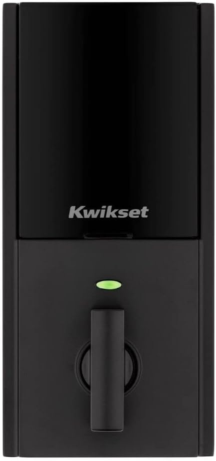 Kwikset Home Connect 620 Smart Lock Deadbolt with Z-Wave Technology, Works with Ring Alarm, Samsung Smartthings and More, Z-Wave Hub Required, Contemporary Design in Satin Nickel(Matte Black)