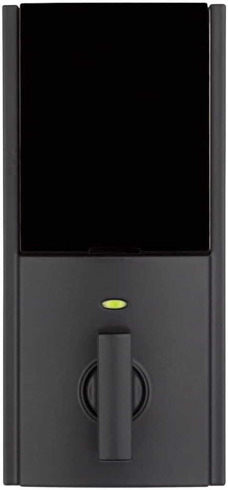 Kwikset 914 Contemporary Keypad SmartCode Electronic Deadbolt Smart Lock featuring SmartKey Security and ZigBee 3.0 Technology in Matte Black((Pack of 1))